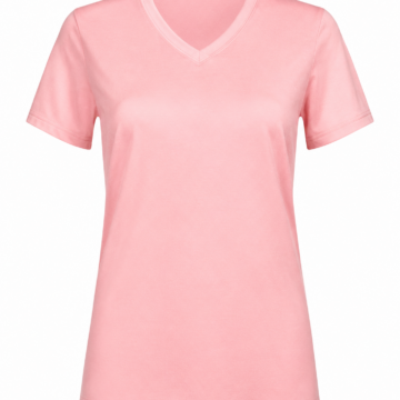 Minimalist Pink V-Neck T-Shirt