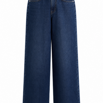 Dark Indigo Wide-Leg High-Rise Jeans with Clean Look